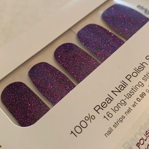 Color Street Purple Glitter Nail Polish Strips